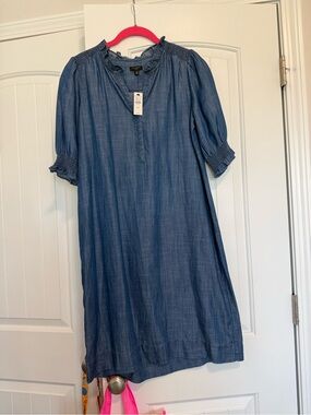 Talbots Chambray Shift Dress in Blue